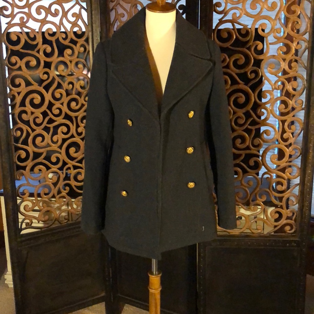 Gray pea coat